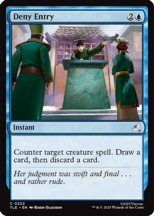 Deny Entry  [Foil]  (TLE-222) - [Avatar: The Last Airbender: Eternal-Legal]