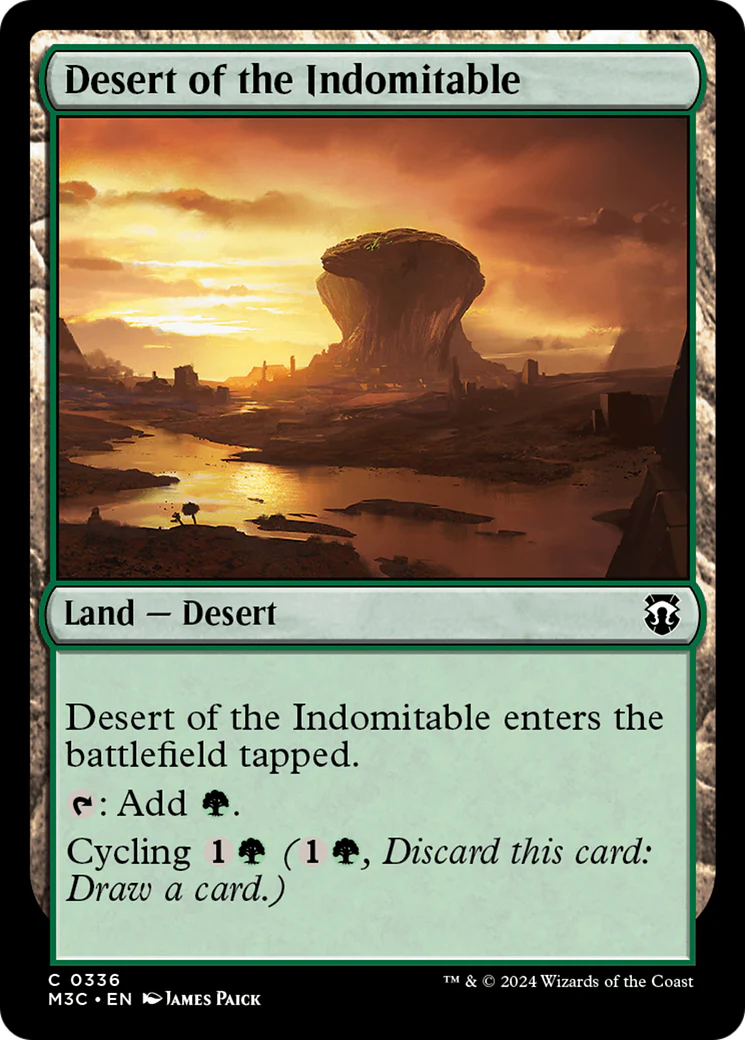 Desert of the Indomitable  [Foil]  (M3C-336) - [Modern Horizons 3 Commander]