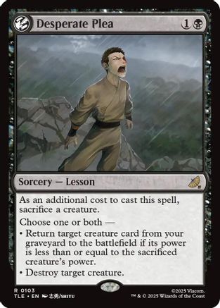 Desperate Plea  [Foil]  (TLE-103) - [Avatar: The Last Airbender: Eternal-Legal]