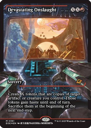 Devastating Onslaught (0361) (Showcase)  [Foil]  (EOE-361) - [Edge of Eternities]