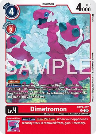 Dimetromon (BT24-012) - [Time Stranger]