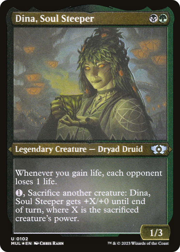 Dina, Soul Steeper (Foil Etched)  [Foil]  (MUL-102) - [Multiverse Legends]