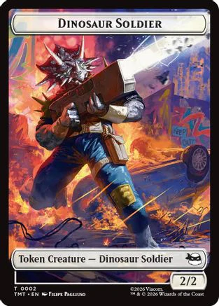 Dinosaur Soldier // Copy Double-Sided Token  (TMT-2 // 1) - [Teenage Mutant Ninja Turtles]