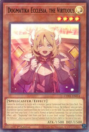 Dogmatika Ecclesia, the Virtuous [CH01-EN014] - THE CHRONICLES DECK: The Fallen & The Virtuous (All-Foil Edition) 1st Edition - Ultra Rare
