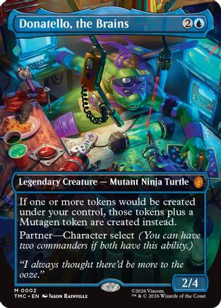 Donatello, the Brains (Borderless)  [Foil]  (TMC-002) - [Commander: Teenage Mutant Ninja Turtles]
