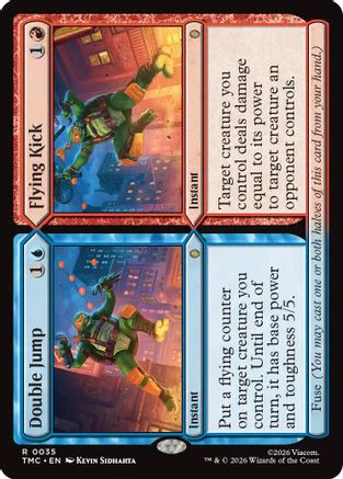 Double Jump // Flying Kick  [Foil]  (TMC-035) - [Commander: Teenage Mutant Ninja Turtles]