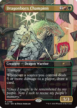 Dragonborn Champion  [Foil]  (SLD-2498) - [Secret Lair Drop Series]