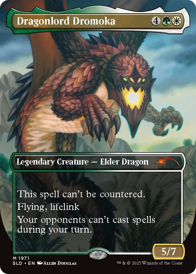 Dragonlord Dromoka // Dragonlord Dromoka  [Foil]  (SLD-1971) - [Secret Lair Drop] (Borderless)