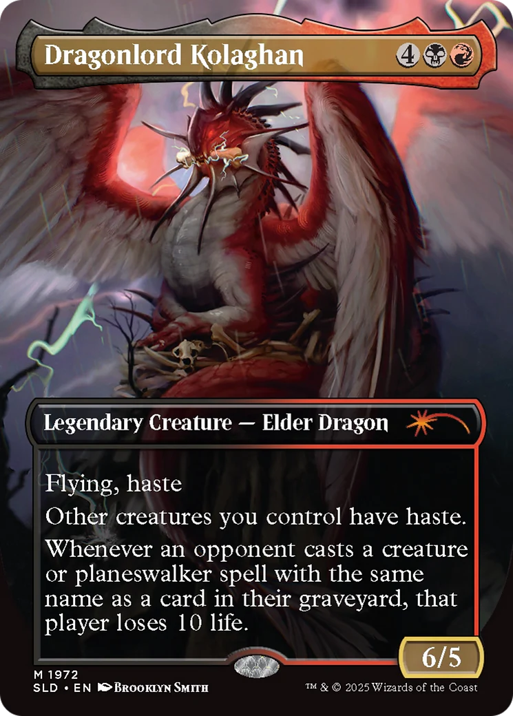 Dragonlord Kolaghan // Dragonlord Kolaghan  [Foil]  (SLD-1972) - [Secret Lair Drop] (Borderless)