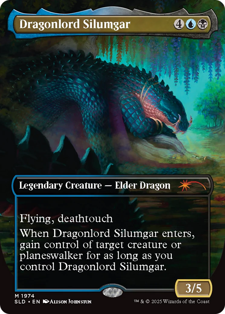 Dragonlord Silumgar // Dragonlord Silumgar  [Foil]  (SLD-1974) - [Secret Lair Drop] (Borderless)