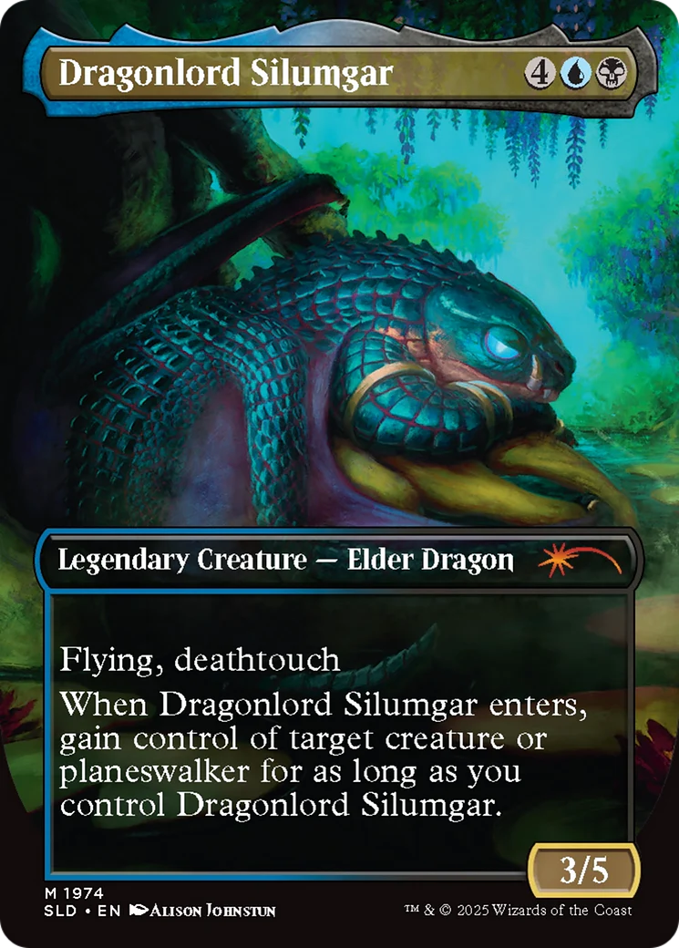 Dragonlord Silumgar // Dragonlord Silumgar  [Foil]  (SLD-1974) - [Secret Lair Drop] (Borderless) - Image 2