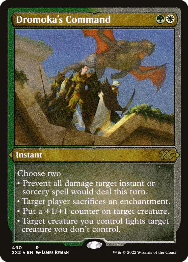 Dromoka's Command (Foil Etched)  [Foil]  (2X2-490) - [Double Masters 2022]