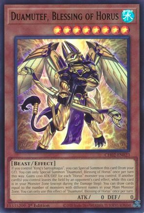 Duamutef, Blessing of Horus [CH02-EN023] - THE CHRONICLES DECK: Spirit Charmers (All-Foil Edition) 1st Edition - Ultra Rare