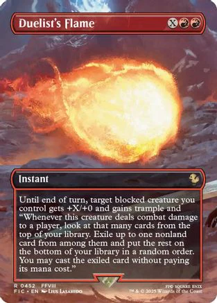 Duelist's Flame (Borderless)  [Foil]  (FIC-452) - [Commander: FINAL FANTASY]