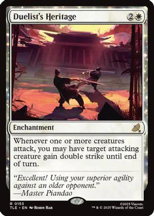 Duelist's Heritage  [Foil]  (TLE-153) - [Avatar: The Last Airbender: Eternal-Legal]