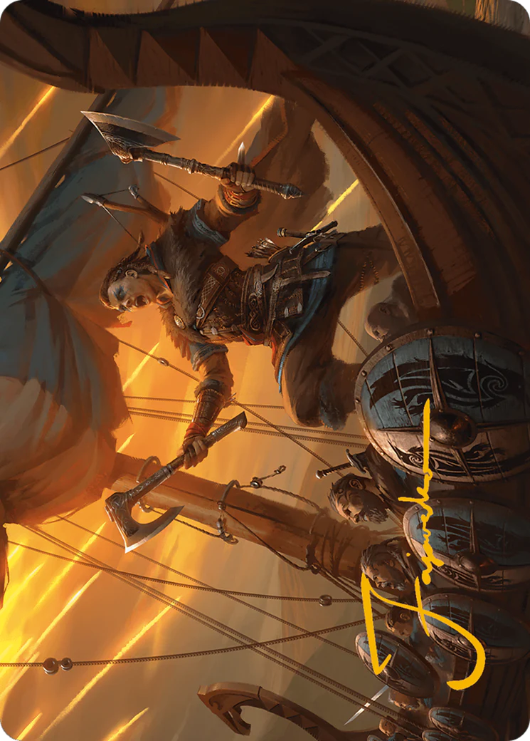 Eivor, Battle-Ready Art Card (Gold-Stamped Signature)  (ASACR-018) - [Assassin's Creed Art Series] (Borderless)
