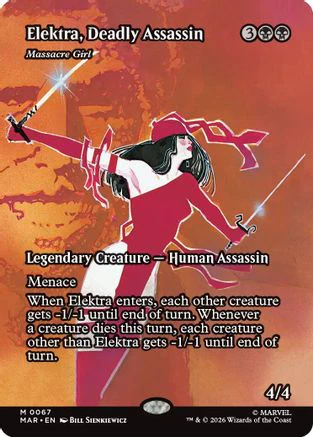 Elektra, Deadly Assassin - Massacre Girl (Borderless)  (MAR-067) - [Marvel Universe Eternal-Legal]