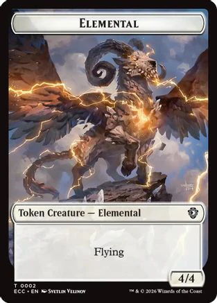 Elemental (0002) // Plant Double-Sided Token  (ECC-2 // 5) - [Commander: Lorwyn Eclipsed]