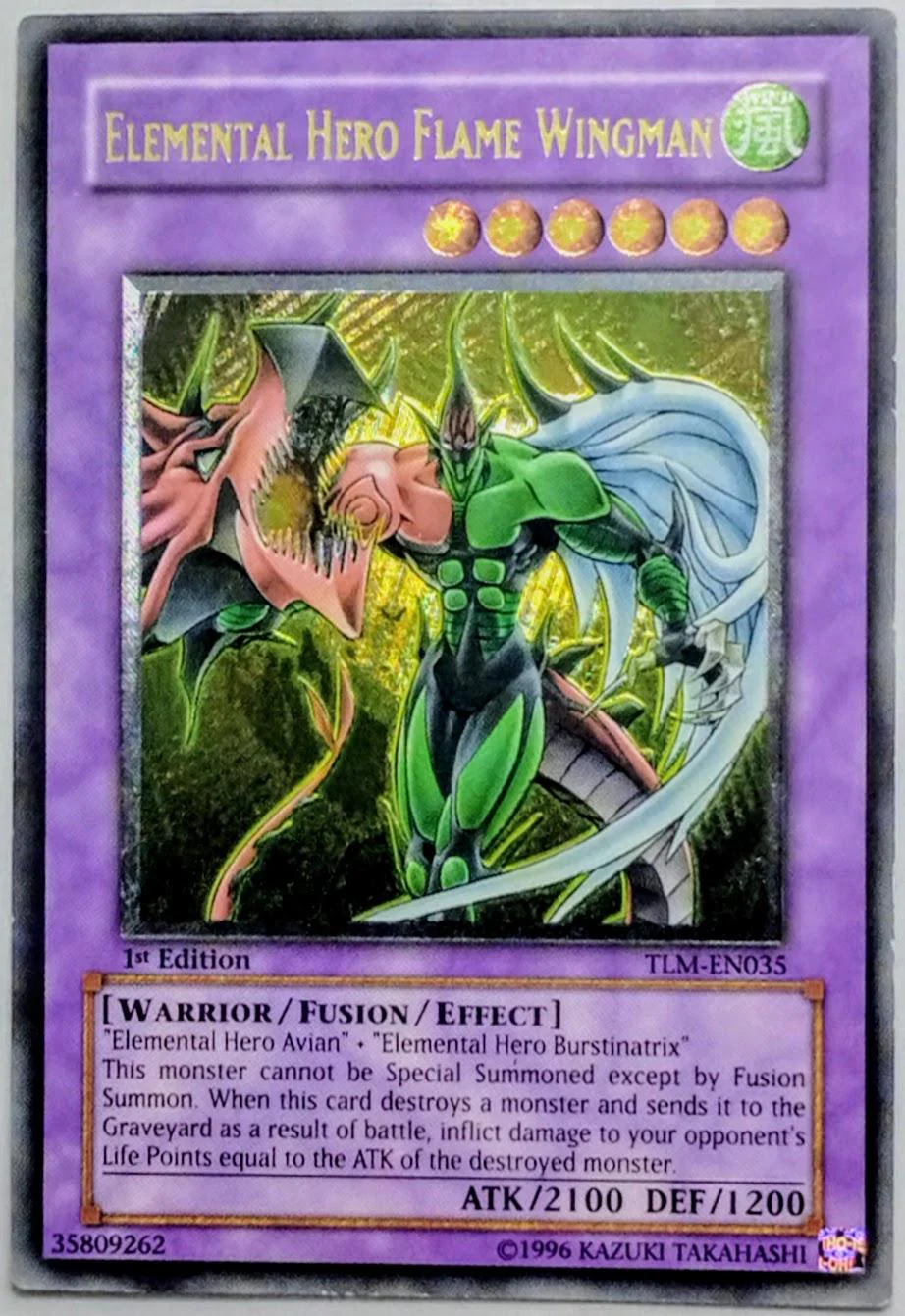 Elemental Hero Flame Wingman [TLM-EN035] Ultimate Rare ( UDE Silver Stamp)
