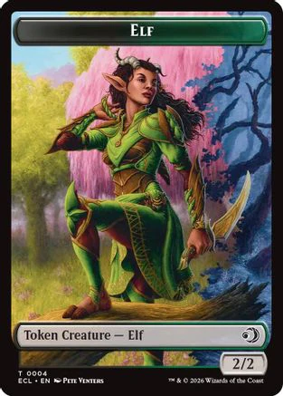 Elf // Kithkin (0007) Double-Sided Token  (ECL-4 // 7) - [Lorwyn Eclipsed]