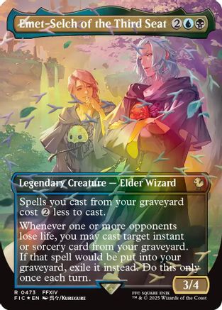 Emet-Selch of the Third Seat (Borderless) (Chocobo Track Foil)  [Foil]  (FIC-473) - [Commander: FINAL FANTASY]
