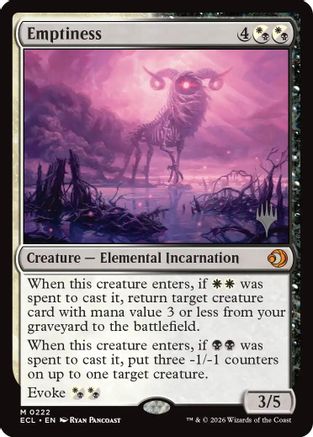 Emptiness  [Foil]  (PPECL-222) - [Promo Pack: Lorwyn Eclipsed]