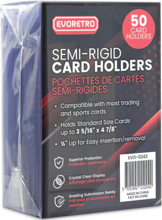 ER 3 5/16" X 4 7/8" SEMI-RIGID HOLDERS TCG/GRADING READY 50PK