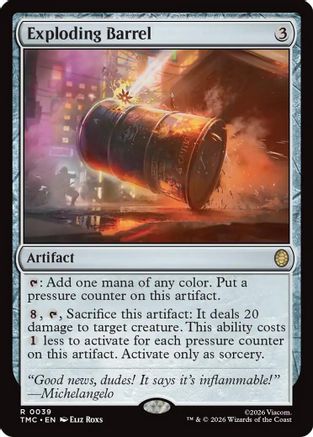 Exploding Barrel  [Foil]  (TMC-039) - [Commander: Teenage Mutant Ninja Turtles]