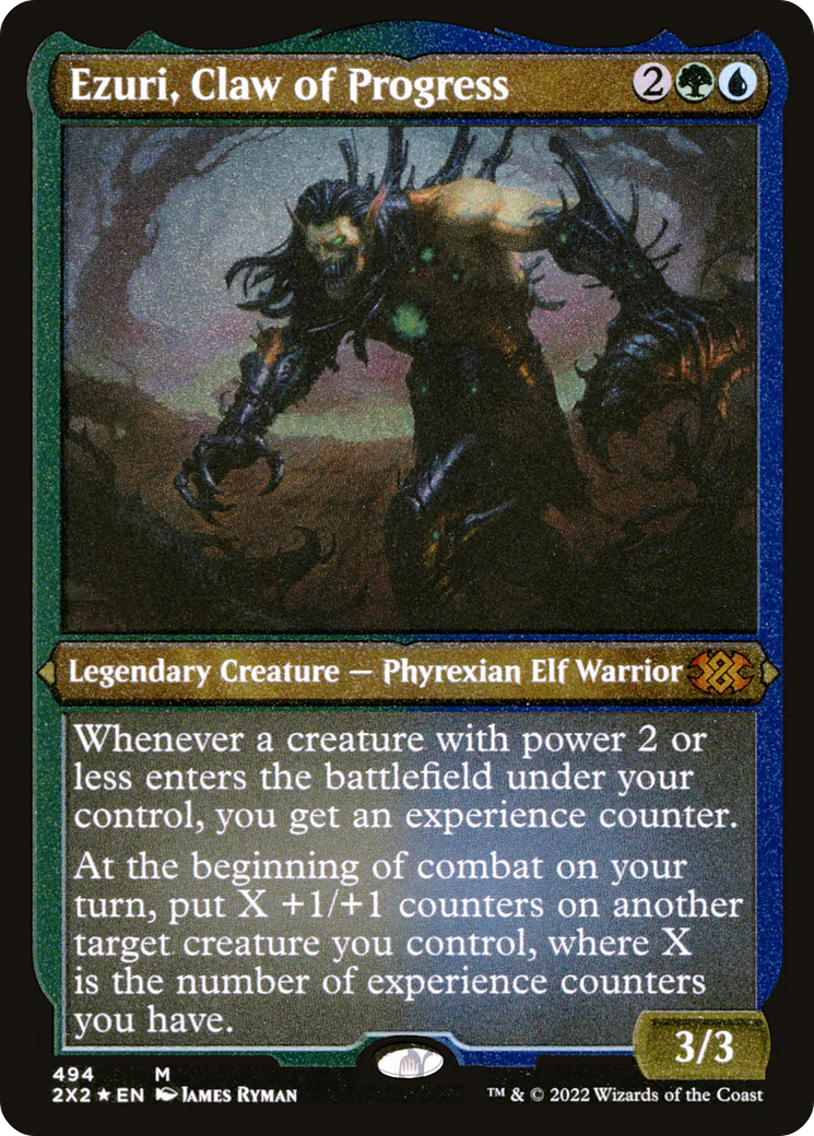 Ezuri, Claw of Progress (Foil Etched)  [Foil]  (2X2-494) - [Double Masters 2022]