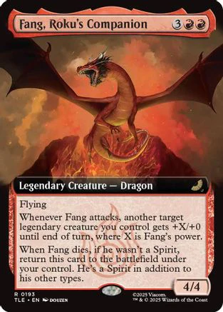 Fang, Roku's Companion (Extended Art)  [Foil]  (TLE-193) - [Avatar: The Last Airbender: Eternal-Legal]
