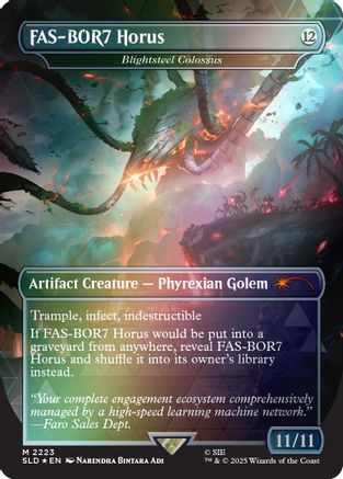 FAS-BOR7 Horus - Blightsteel Colossus (Rainbow Foil)  [Foil]  (SLD-2223) - [Secret Lair Drop Series]