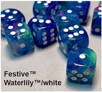 FESTIVE 12D6 WATERLILY/WHITE 16MM