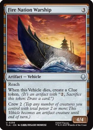 Fire Nation Warship  (TLA-256) - [Avatar: The Last Airbender]