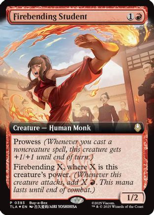 Firebending Student (Extended Art)  [Foil]  (BABP-393) - [Buy-A-Box Promos]