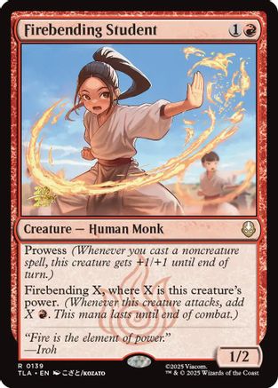 Firebending Student  [Foil]  (PRE-139) - [Prerelease Cards]