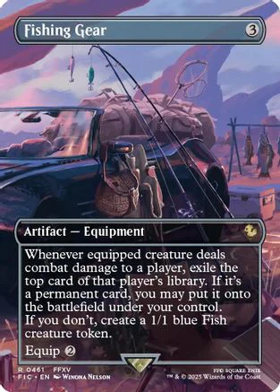 Fishing Gear (Borderless)  [Foil]  (FIC-461) - [Commander: FINAL FANTASY]