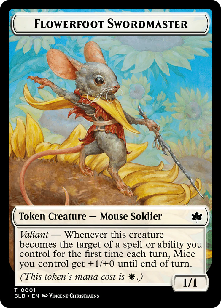 Flowerfoot Swordmaster  (BLB-001) - [Bloomburrow Tokens]
