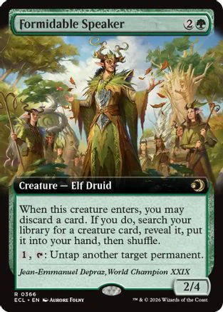 Formidable Speaker (Extended Art)  (ECL-366) - [Lorwyn Eclipsed]