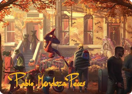 Friendly Neighborhood Art Card (Gold-Stamped Signature)  (AASPM-002) - [Art Series: Marvel's Spider-Man]
