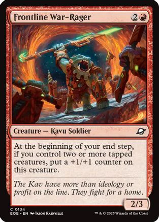 Frontline War-Rager  [Foil]  (EOE-134) - [Edge of Eternities]
