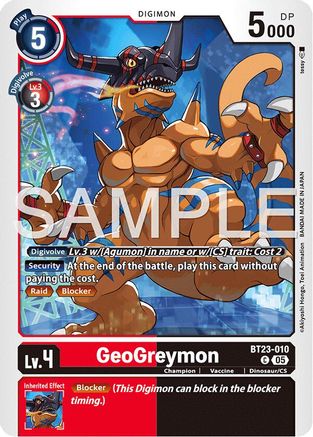 GeoGreymon (BT23-010) - [Hackers' Slumber]