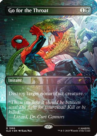 Go for the Throat (Rainbow Foil)  [Foil]  (SLD-1986) - [Secret Lair Drop Series]