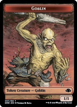 Goblin // Bird Double-Sided Token  [Foil]  (DMR-7 // 1) - [Dominaria Remastered]