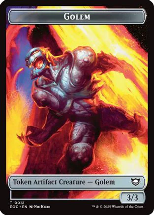 Golem (0012) // Golem (0014) Double-Sided Token  (EOC-12 // 14) - [Commander: Edge of Eternities]