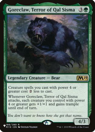 Goreclaw, Terror of Qal Sisma  (LIST-186) - [The List Reprints]