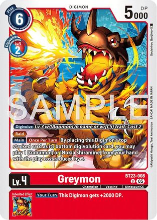 Greymon (BT23-008) - [Hackers' Slumber]