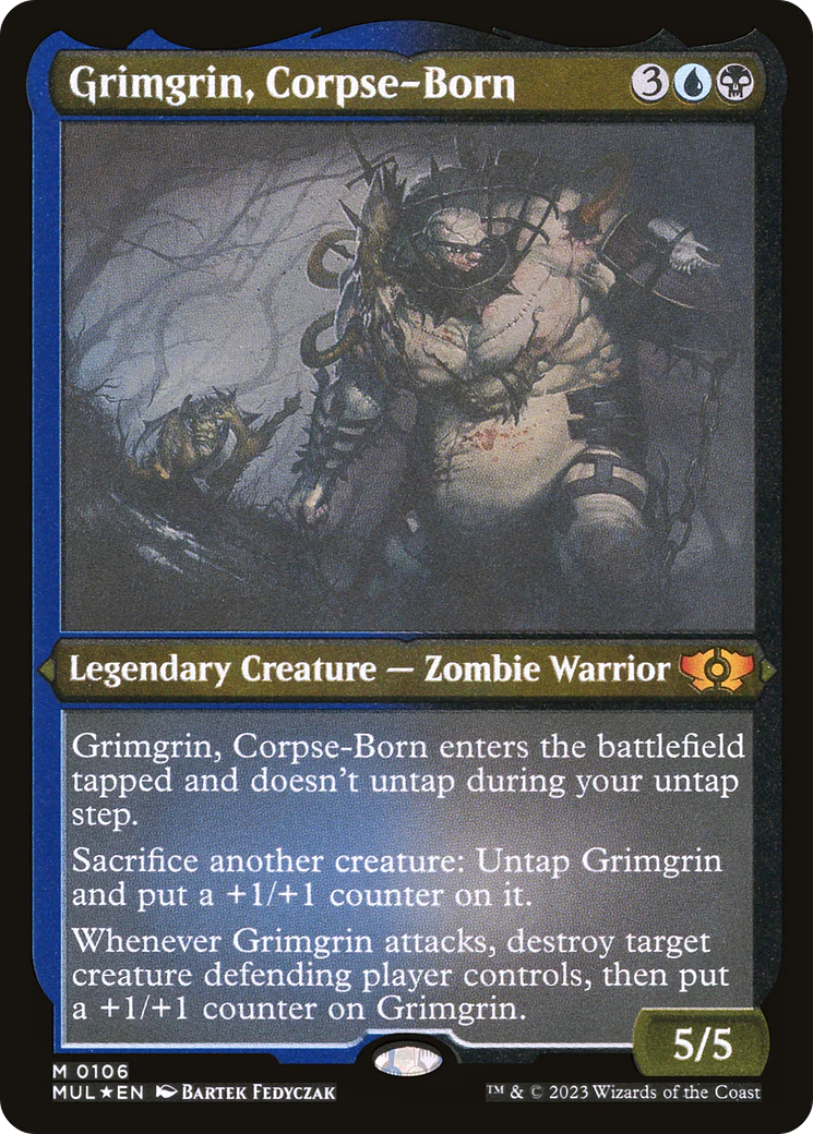 Grimgrin, Corpse-Born (Foil Etched)  [Foil]  (MUL-106) - [Multiverse Legends]
