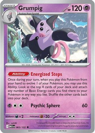 Grumpig - (063/132) Reverse Holofoil [ME01 Mega Evolution]