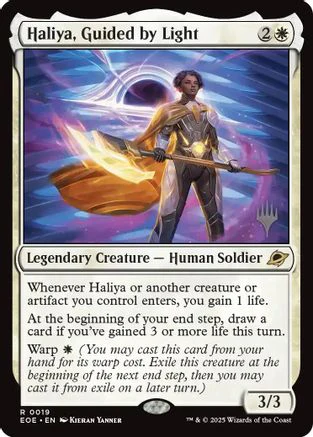 Haliya, Guided by Light  [Foil]  (PPEOE-019) - [Promo Pack: Edge of Eternities]