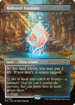 Hallowed Fountain (Borderless)  [Foil]  (ECL-347) - [Lorwyn Eclipsed]
